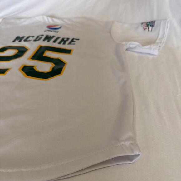 Mark Mcgwire Oakland A's Pepsi Jersey L World Series Battle Of The Bay 25 Nice ! - Picture 12 of 14